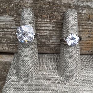 size 6 ring lot huge diamonds!